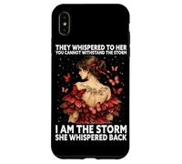 Custodia per iPhone XS Max Farfalla con scritta "I Am The Storm She Whispered Back"