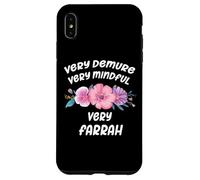 Custodia per iPhone XS Max Farrah Personalized Very Demure Very Mindful Farrah Name