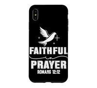 Custodia per iPhone XS Max Fedele nella Preghiera Romani 12:12 Design Vintage