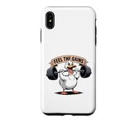 Custodia per iPhone XS Max Feel The Gains Duck - Allenamento per sollevamento pesi