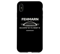 Custodia per iPhone XS Max Fehmarn - Ponte Germania Coordinate Design del Mar Baltico