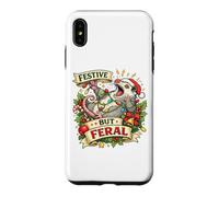 Custodia per iPhone XS Max Festive But Feral Opossum Christmas Funny
