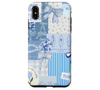 Custodia per iPhone XS Max Fiocco blu Love Like Jesus carino floreale estivo patchwork