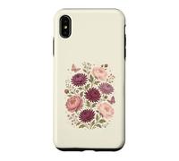 Custodia per iPhone XS Max Fiore di nascita di novembre, peonia, crisantemo, botanico, floreale