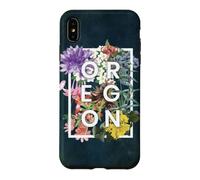 Custodia per iPhone XS Max Fiori di Oregon Word Art - Oregon State USA Souvenir