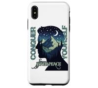 Custodia per iPhone XS Max Foresta di montagna doppia esposizione Silhouette natura escursionismo arte