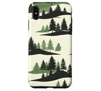 Custodia per iPhone XS Max Foresta di pini sempreverde bosco scenico design minimale