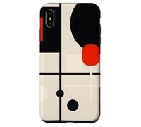 Custodia per iPhone XS Max Forme astratte geometriche minimaliste grafiche moderne a griglia