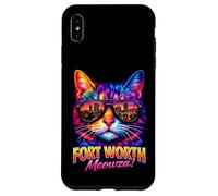 Custodia per iPhone XS Max Fort Worth Cat | Trendy Cool Hip Fun Gattino Occhiali da sole Amante