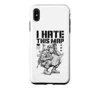 Custodia per iPhone XS Max FPS Gamer Funny I Hate This Map Lettore di videogiochi militare