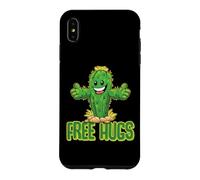 Custodia per iPhone XS Max Free Hugs - Simpatico cactus da abbracciare con frase