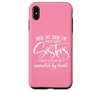Custodia per iPhone XS Max Friends Side By Side Miles Apart Sisters Connected by Heart