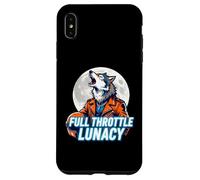 Custodia per iPhone XS Max Full Throttle Lunacy Howling Biker Wolf Graphic