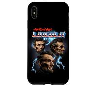 Custodia per iPhone XS Max Funny 80s Metalcore Heavy Metal Music Band Abraham Lincoln