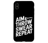 Custodia per iPhone XS Max Funny Axe Throwing - Mira lancio di giuramenti ripetuti - Lancia ascia