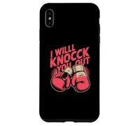 Custodia per iPhone XS Max Funny Boxer Knock You Out - Guantoni da boxe I Will Knock You Out
