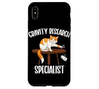 Custodia per iPhone XS Max Funny Cat, specialista in ricerca sulla gravità, scienza, amante dei gatti