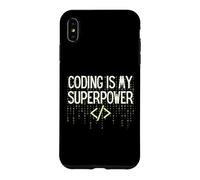 Custodia per iPhone XS Max Funny Coding is My Superpower Coder Programmer