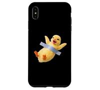 Custodia per iPhone XS Max Funny Duckling Duct Tape Meme Cute Duck Bird Animal Graphic