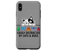 Custodia per iPhone XS Max Funny Entomologist Saying Easily Distracted by Cats and Bugs