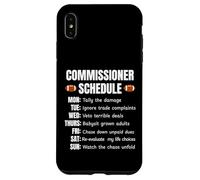 Custodia per iPhone XS Max Funny Fantasy Football Commissioner Schedule Draft Day