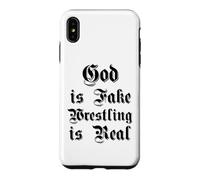 Custodia per iPhone XS Max Funny God is Fake Wrestling è un vero umanista ateo gotico