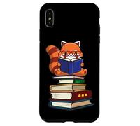 Custodia per iPhone XS Max Funny Kawaii Kids Read Books Red Panda Lover