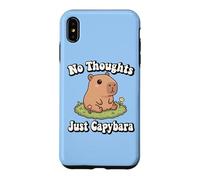 Custodia per iPhone XS Max Funny Kids Kawaii Meme Chill No Thoughts Just Capybara Vibes