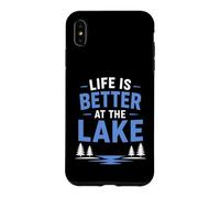Custodia per iPhone XS Max Funny Lake Lover Summer Vacation Life Is Better At The Lake
