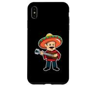 Custodia per iPhone XS Max Funny Mexico Mariachi Cinco de Mayo Fiesta Chitarra