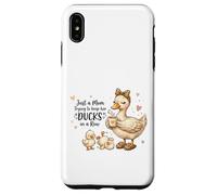 Custodia per iPhone XS Max Funny Mom Just a Mom Trying to Keep Her Ducks Humor
