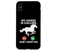 Custodia per iPhone XS Max Funny My Horse is Calling Meme Equitazione