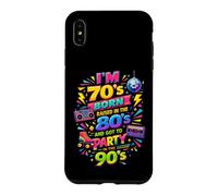 Custodia per iPhone XS Max Funny Proud Throwback I'm 70s Born 80s Raised 90s Fun party