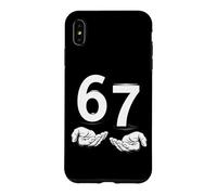 Custodia per iPhone XS Max Funny Six Seven 6 7 Meme Gen Alpha Slang 6 7 Hands