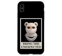 Custodia per iPhone XS Max Funny Wild tEDDY bEAR With Fur Mask Bring the Unexpected