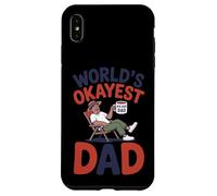 Custodia per iPhone XS Max Funny World's Okayest Dad Rilassante Divertente Padre