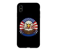 Custodia per iPhone XS Max Fuochi d'artificio Patriottica American Eagle Flag 4th Luglio Anniversary