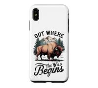 Custodia per iPhone XS Max Fuori dove il selvaggio inizia Bison Mountain Design