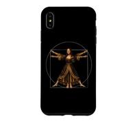Custodia per iPhone XS Max Fusione di Leonardo da Vinci: Gioconda e l'uomo vitruviano