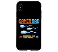 Custodia per iPhone XS Max Gamer Dad Since My Kid Was A Pixel Divertente Inappropriato Adulto