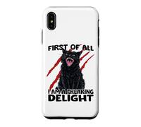 Custodia per iPhone XS Max Gatto goblin gatto nero sarcasmo zoomies gatto caos