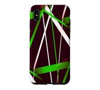 Custodia per iPhone XS Max Geometria Urbana Nero Bianco Erba-Verde