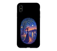 Custodia per iPhone XS Max Georges Seurat Ispirato Pointillist Moonlit Riverside Woman