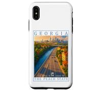 Custodia per iPhone XS Max Georgia GPS Coordinates Travel Poster Opera d'arte Chattahoochee