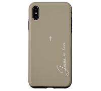 Custodia per iPhone XS Max Gesù è amore citazione con croce cristiana cattolica