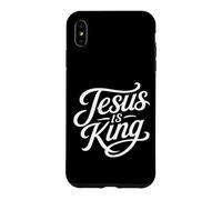 Custodia per iPhone XS Max Gesù è il re cristiano Script Fede Tipografia