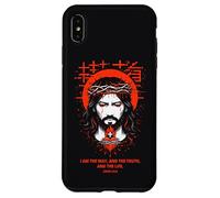 Custodia per iPhone XS Max Gesù I Am The Way Christian Gothic John 14:6 Versetto della Bibbia