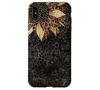 Custodia per iPhone XS Max Ghepardo leopardo stampa animale girasole per donne ragazze carino