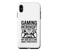 Custodia per iPhone XS Max Gioco introverso amante dei cani Il mio cane mi ottiene più delle persone