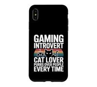 Custodia per iPhone XS Max Gioco introverso amante dei gatti fa le fusa sulle persone ogni volta
